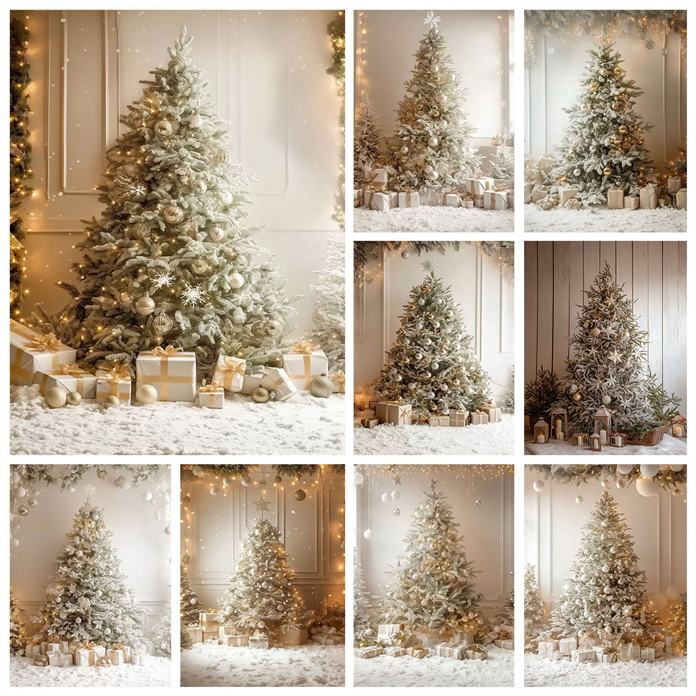 Photography Lighting White Background - Mehofonds lampu pohon Natal fotografi latar
