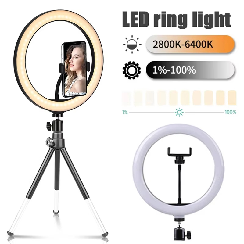 Photography Lighting Tent - Lampu Cincin Selfie 10 inci, Lampu