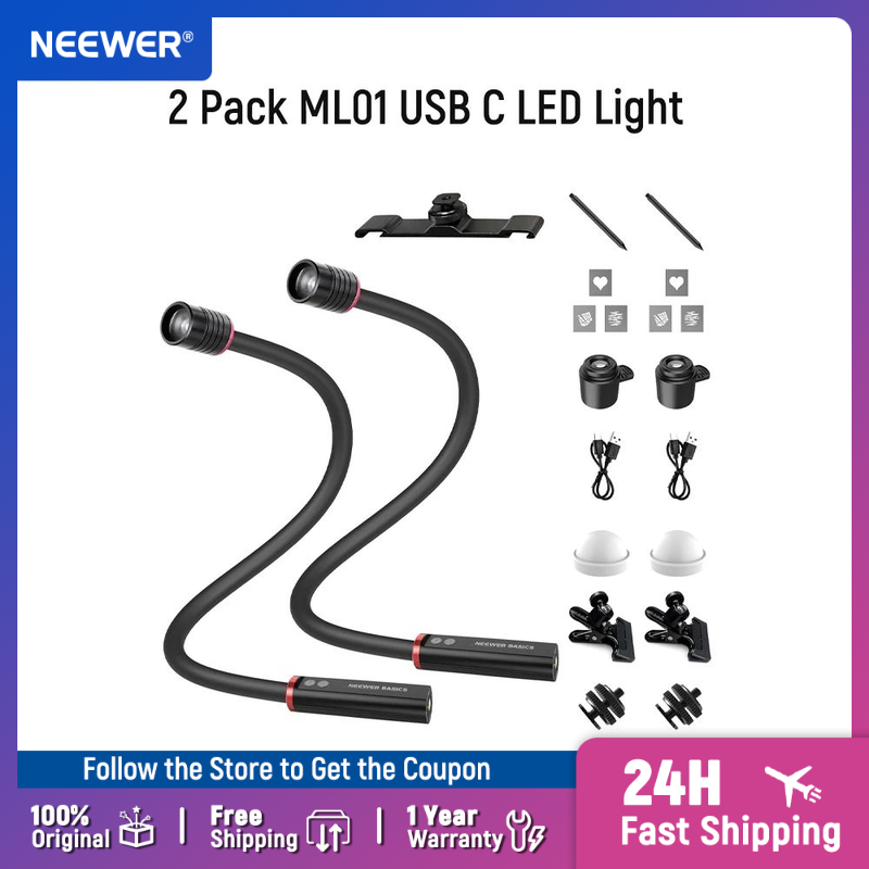 Photography Lighting Basics - NEEWER BASICS 2 Pack ML01 Lampu