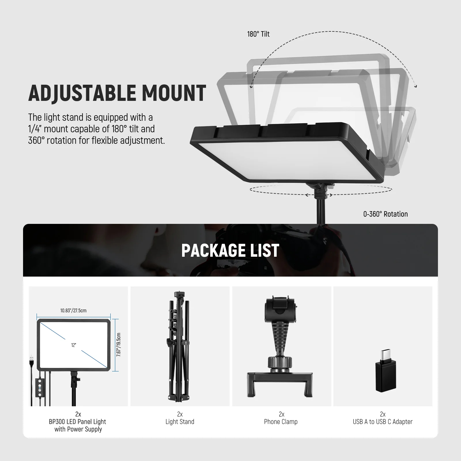 Photography Lighting Basics - NEEWER BASICS 2 Pack LED Video
