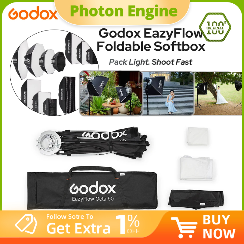 Photography Lighting Softbox - Godox EazyFlow seri Softbox Lipat dengan