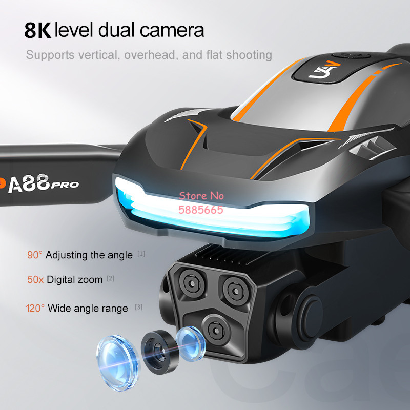 Drone RC 8K Fotografi Udara de - Photography Lighting Color ulasan dan harga