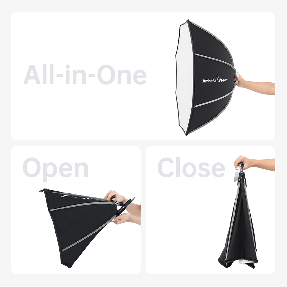 AMBITFUL FS60PROII Softbox Bow - Photography Studio Lighting Set Up ulasan dan harga