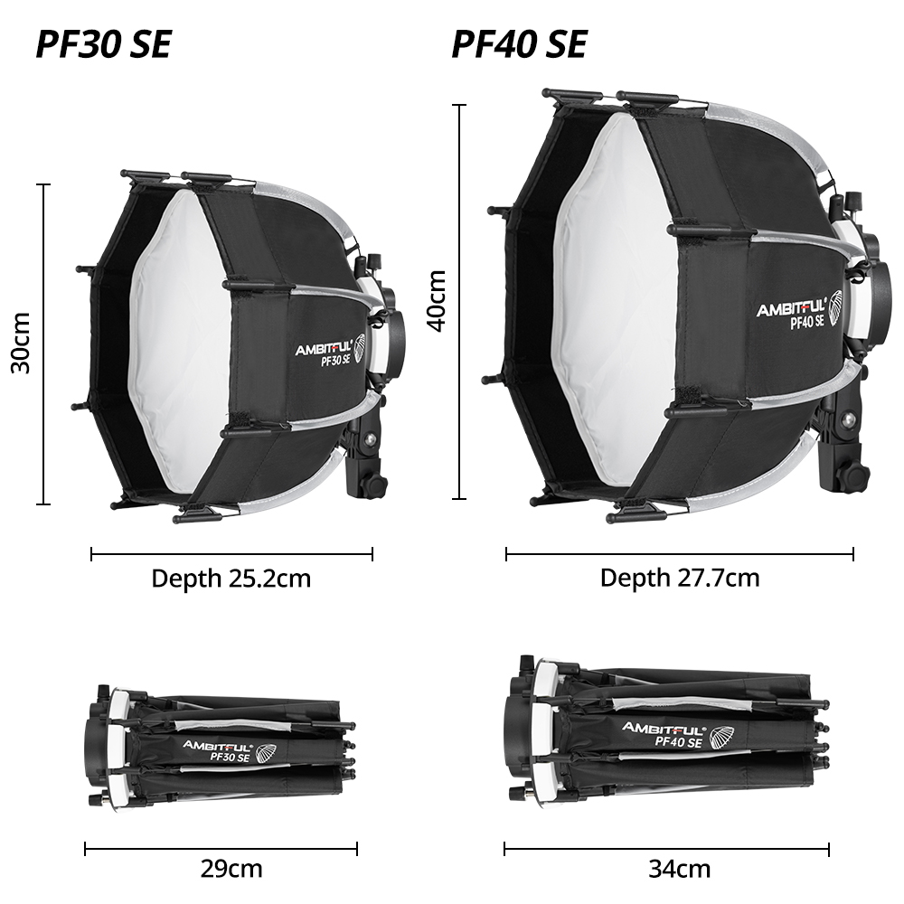 AMBITFUL PF30/PF40 30cm /40cm  - Photography Lighting Softbox ulasan dan harga