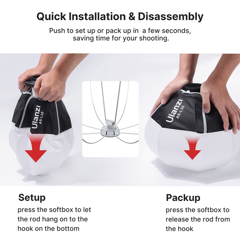 Ulanzi AS-L30 Softbox lentera  - Photography Lighting Softbox ulasan dan harga