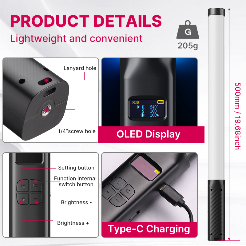 Ulanzi VL119 Lampu Stik Warna- - Photography Lighting Stick ulasan dan harga
