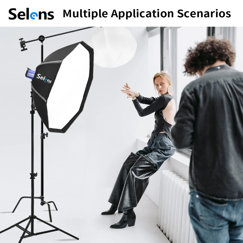 Selens 82/105cm Payung Softbox - Photography Studio Lighting Set Up ulasan dan harga