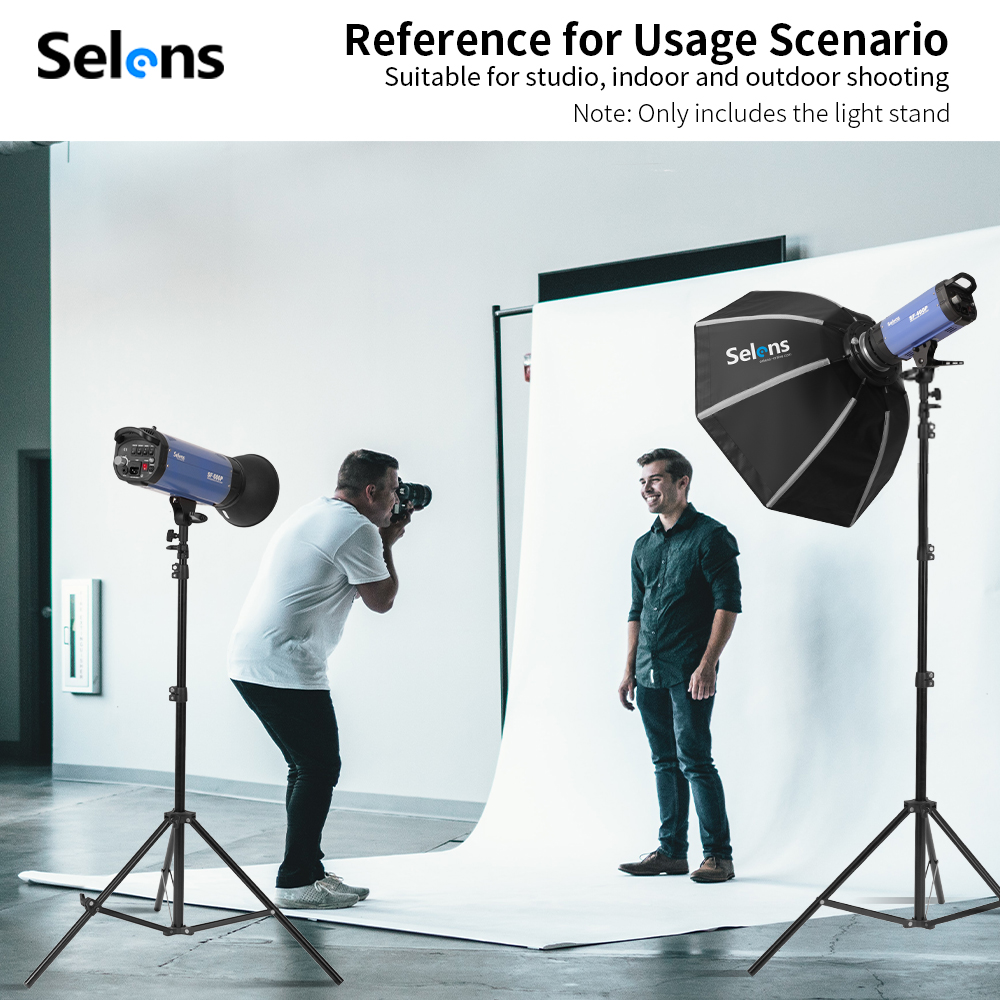 Statif Lampu Selens 2.2~3.95m  - Photography Lighting Softbox ulasan dan harga