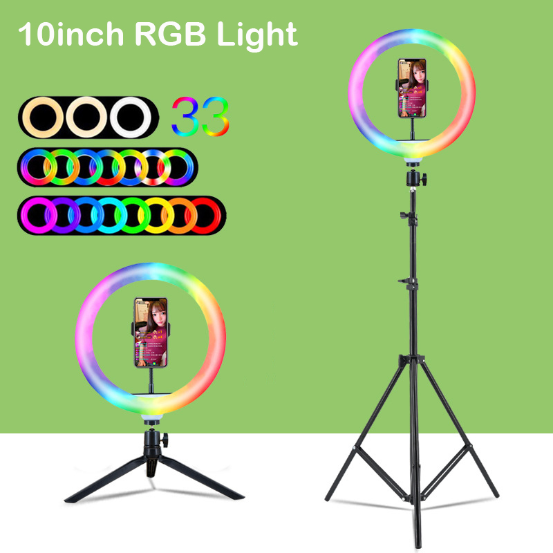 Ring Light LED RGB 10 inci 26c - Photography Lighting Stick ulasan dan harga