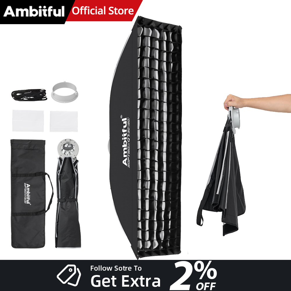 AMBITFUL Q7-II 30*120cm Bowens - Photography Studio Lighting Set Up ulasan dan harga