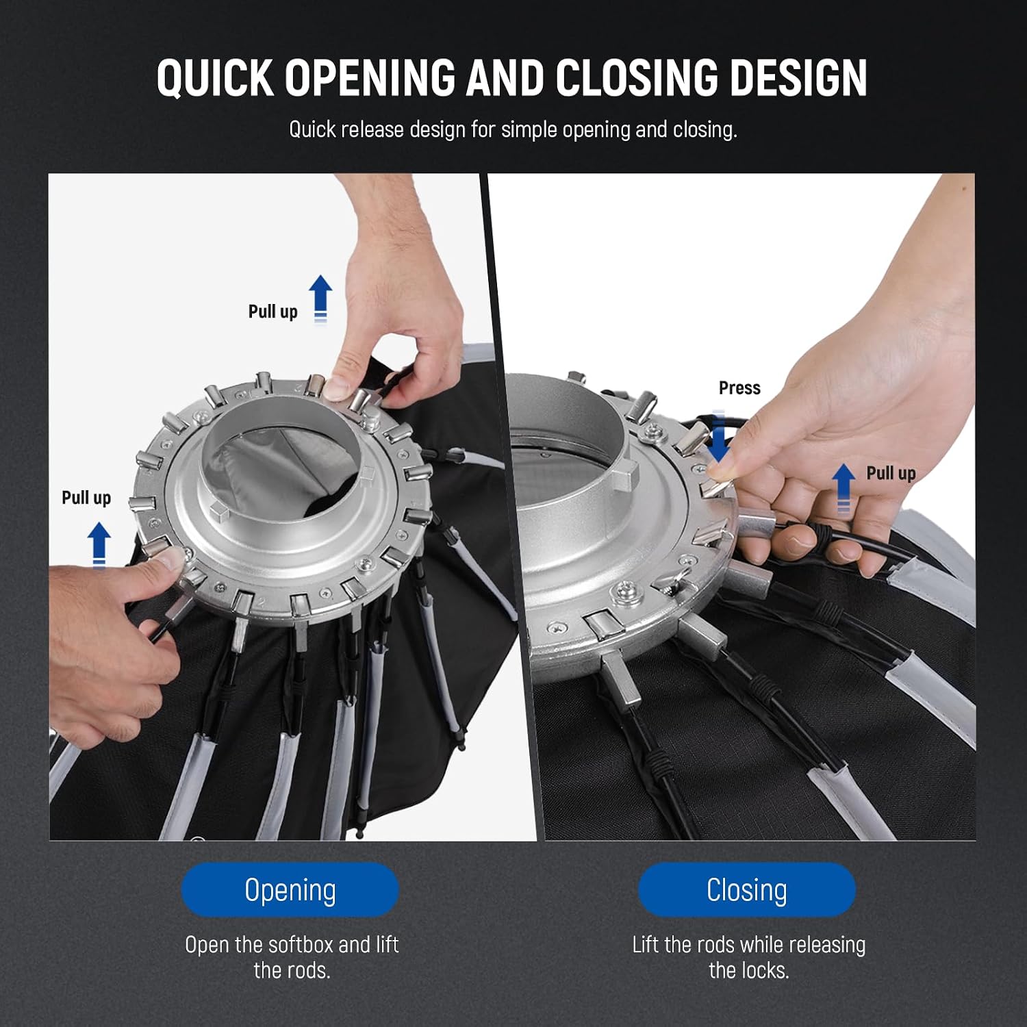 Softbox Parabola dengan Duduka - Photography Lighting Softbox ulasan dan harga