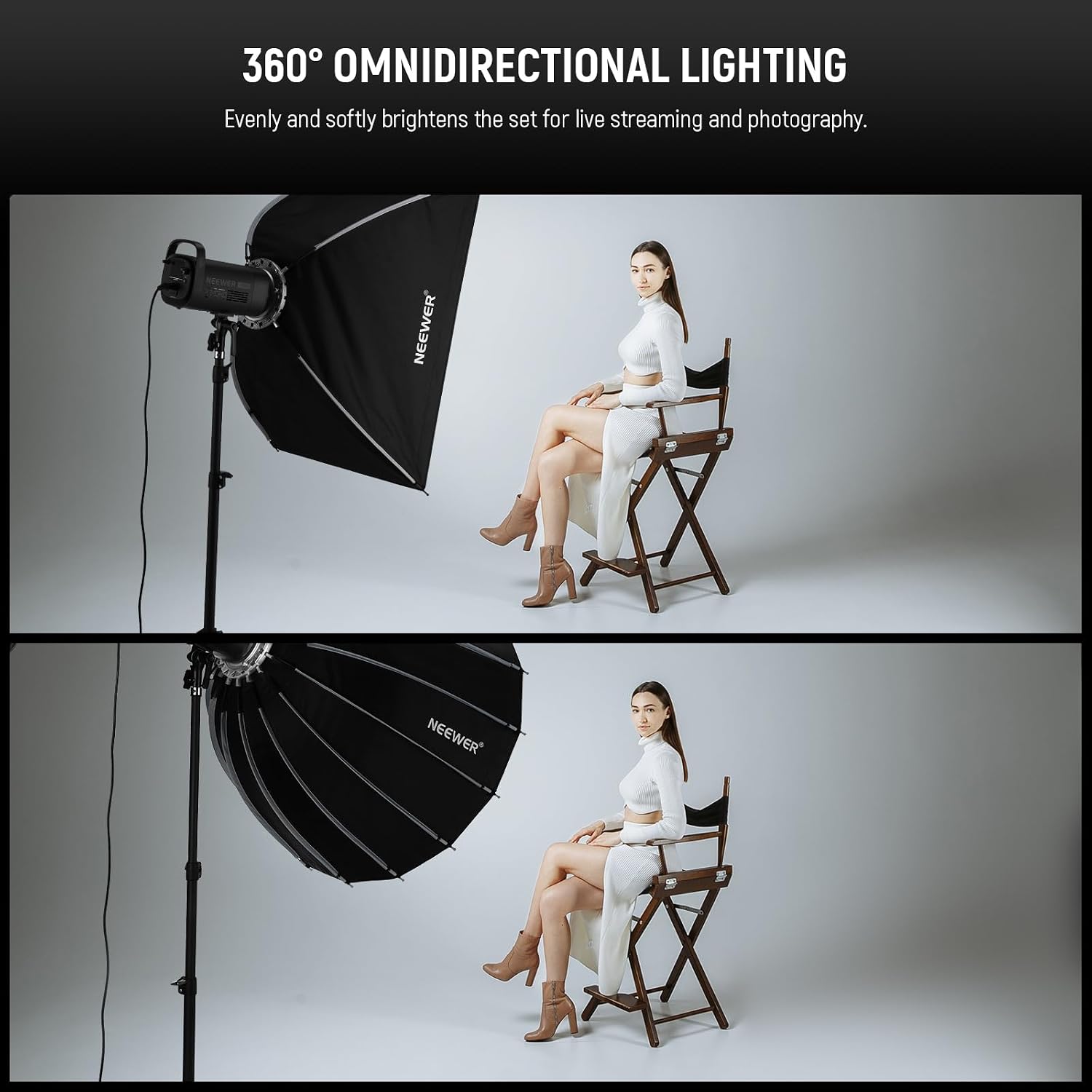 Softbox Parabola dengan Duduka - Photography Lighting Softbox ulasan dan harga